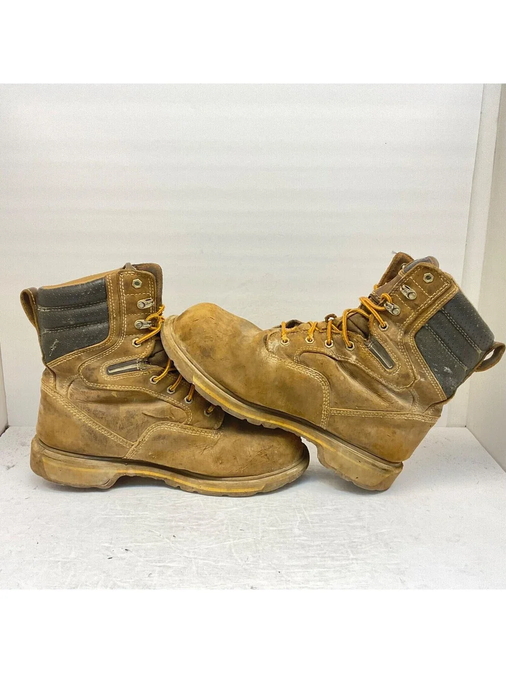DAKOTA Mens 8'' 517 Quad Comfort Work Boot Steel Toe Composite Plate Brown 12W